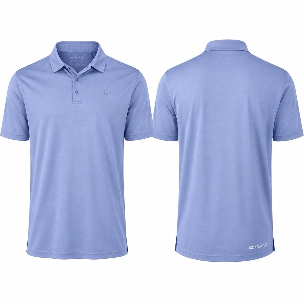 Ariat Charger 2.0 SS Polo Men’s M Lavender Lustre AriatTEK UPF 50 NEW 10045020